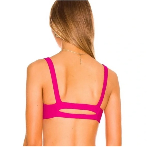 L*SPACE Women's JESS TOP Ribbed Bikini Top Size M - Picture 2 of 5